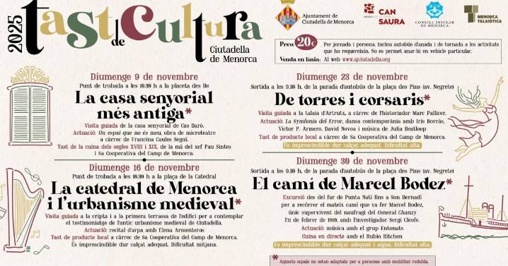 'Tast de Cultura 2025' en Ciutadella