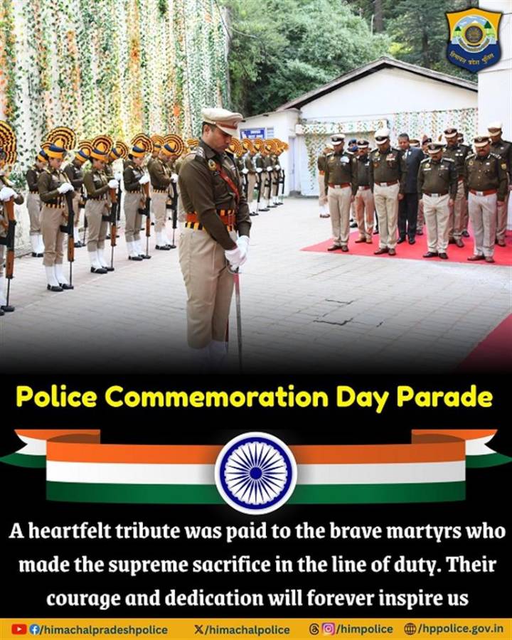 Police Commemoration Day Observed with Solemn Ceremony at Vigilance Headquarters Complex, Shimla