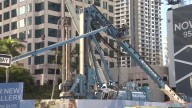 Large piece of equipment topples onto construction site in Fort Lauderdale