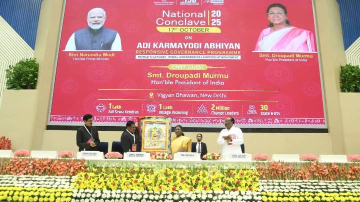 President Murmu leads national conclave on Adi Karmayogi Abhiyan, reaffirming India’s tribal empowerment vision