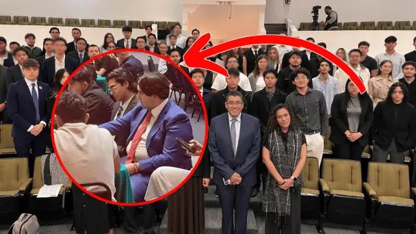 Jesús Ernesto, hijo de AMLO, participa en parlamento juvenil