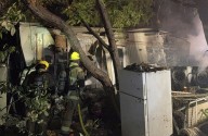 Woman, dog found dead in burning mobile home in Bloomington