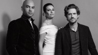 Lea Michele, Keanu Reeves and Ethan Slater at Variety's Broadway Breakfast