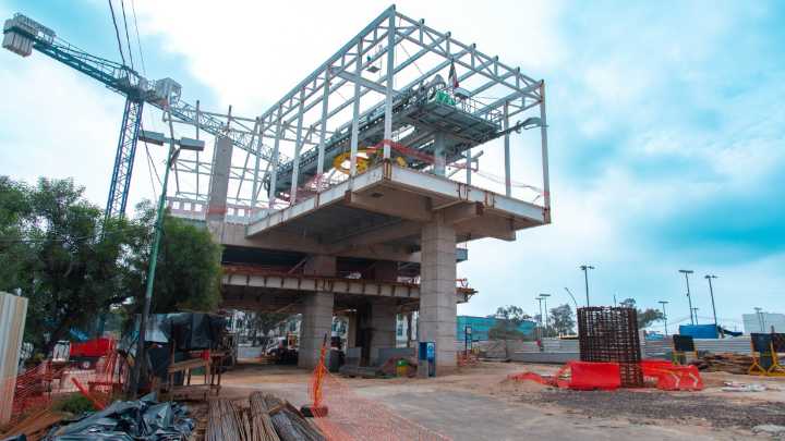 Avanza 50% la construcción de la Línea 3 del Mexicable