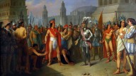 Efemérides 8 de noviembre: La primera reunión entre el conquistador Hernán Cortés y el líder azteca Moctezuma
