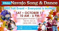 Farmington Indian Center hosting 'Navajo Fall Song & Dance' this weekend