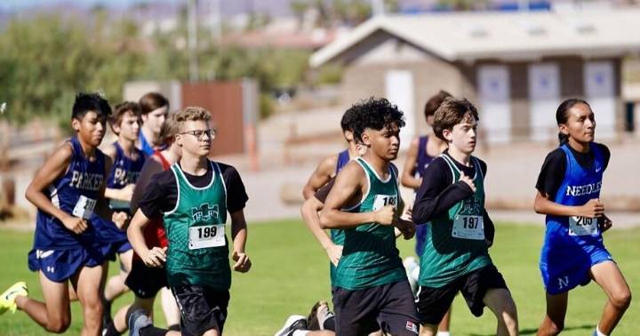 Cross country team race at Ray Reynolds Invitational
