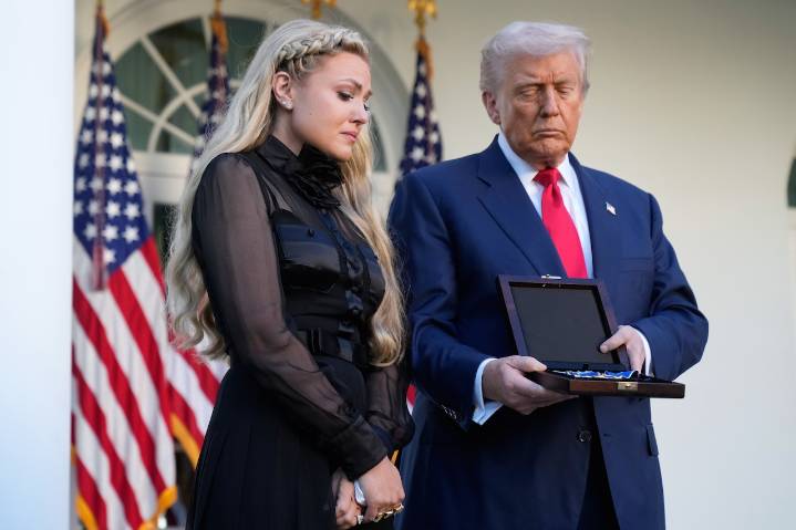 Trump honors Charlie Kirk with Presidential Medal of Freedom, calls him a ‘great American hero’