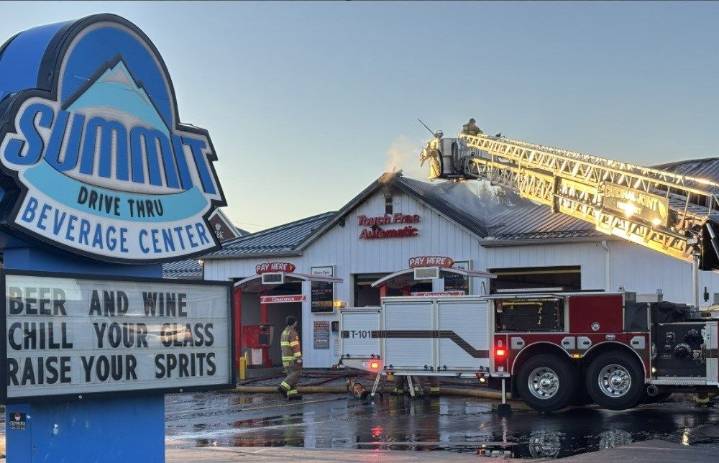 Flames erupt at Canfield car wash/drive thru