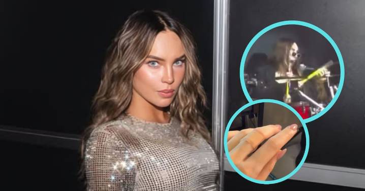 Belinda sufre accidente en pleno concierto y se lesiona la mano mientras tocaba la batería