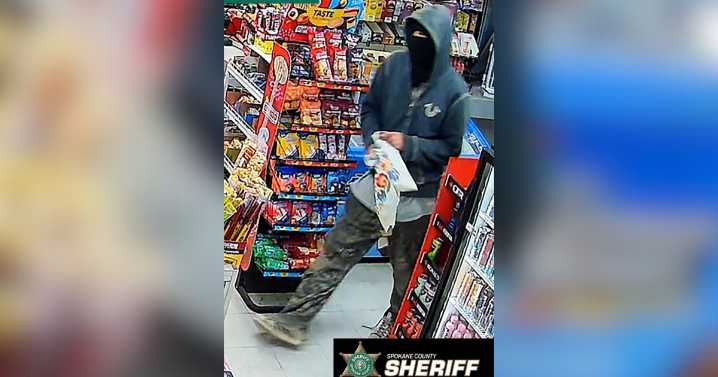 Spokane County Sheriff's Office asking for help identifying man suspected of robbing Mobil Gas Station earlier this month
