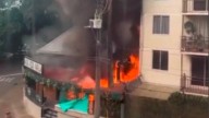 En video | Grave incendio en restaurante de comida italiana de Envigado, Antioquia: hay un empleado lesionado