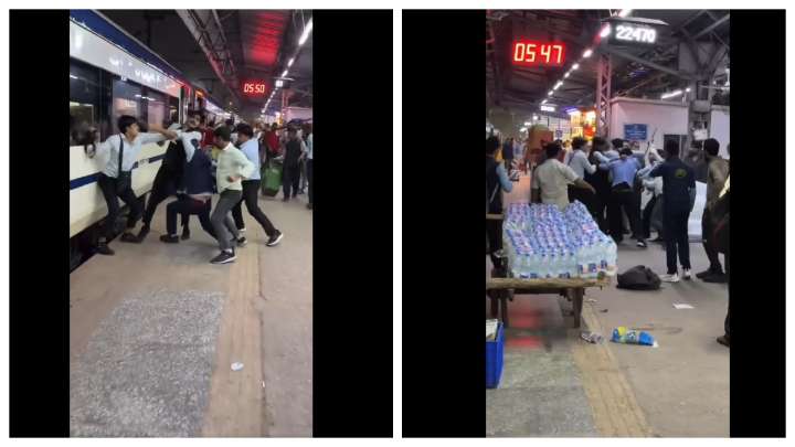 IRCTC staff fight on Delhi's Nizamuddin station in viral video, netizens ask why as dustbins, belts weaponised near Vande Bharat Express