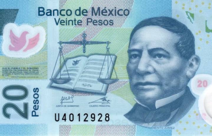 Banxico saca de circulación billete de 20 pesos