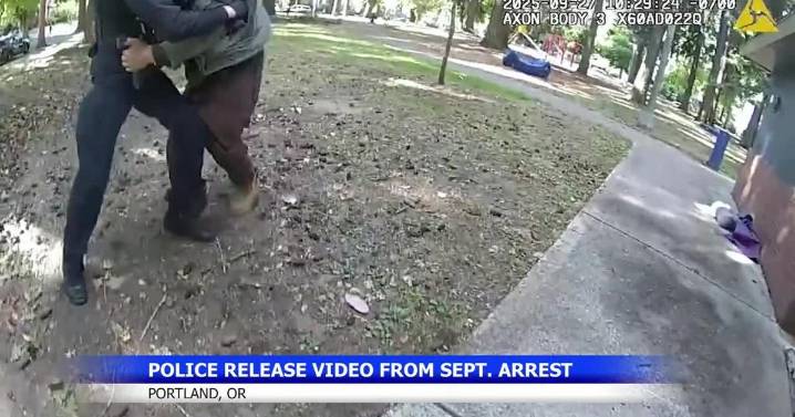 Portland police release footage of suspect reaching for officer's gun in fight