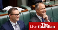Australia politics live: Ted O’Brien ejected from question time after Jim Chalmers says carbon tax claim ‘not based on reality’