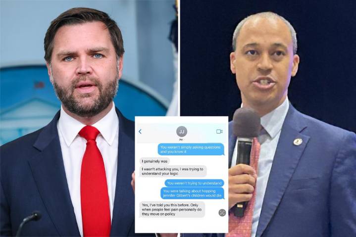 JD Vance tells outraged Dems to 'grow up' about young Republicans' leaked texts