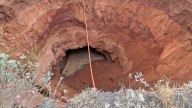TxDOT crews working to fill 70-foot sinkhole in Cottle County