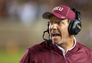 Former coach Jimbo Fisher makes a tearful return to Florida Sate’s campus