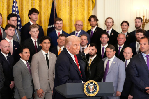 Trump honors 2025 college baseball champs LSU and LSU