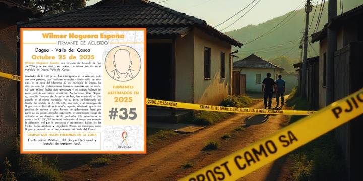 Hallan sin vida a Wilmer Noguera, firmante del Acuerdo de Paz, cuando salía de estudiar en Valle: su hermano también fue asesinado hace más de un año
