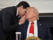 La curiosa nota que Marco Rubio le dio a Trump antes de anunciar el acuerdo entre Israel y Hamas