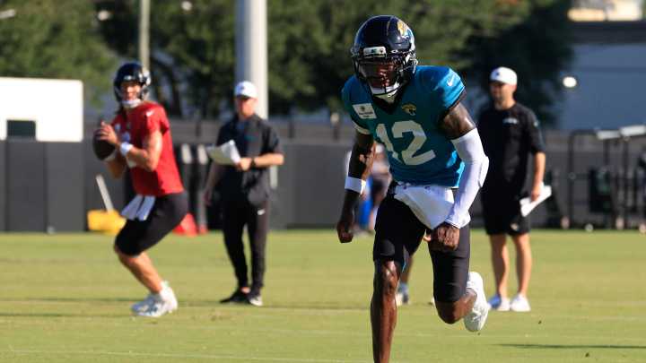 Travis Hunter lets Trevor Lawrence know when he's open. Jags QB likes it