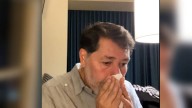 Noroña llora durante transmisión en vivo al contar su experiencia en Palestina