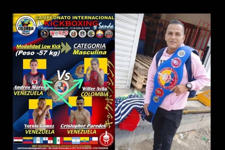 A puño limpio gana deltano Internacional de Kickboxing en Colombia