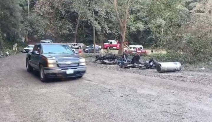 Explota pipa de gas en rúa Xilitla