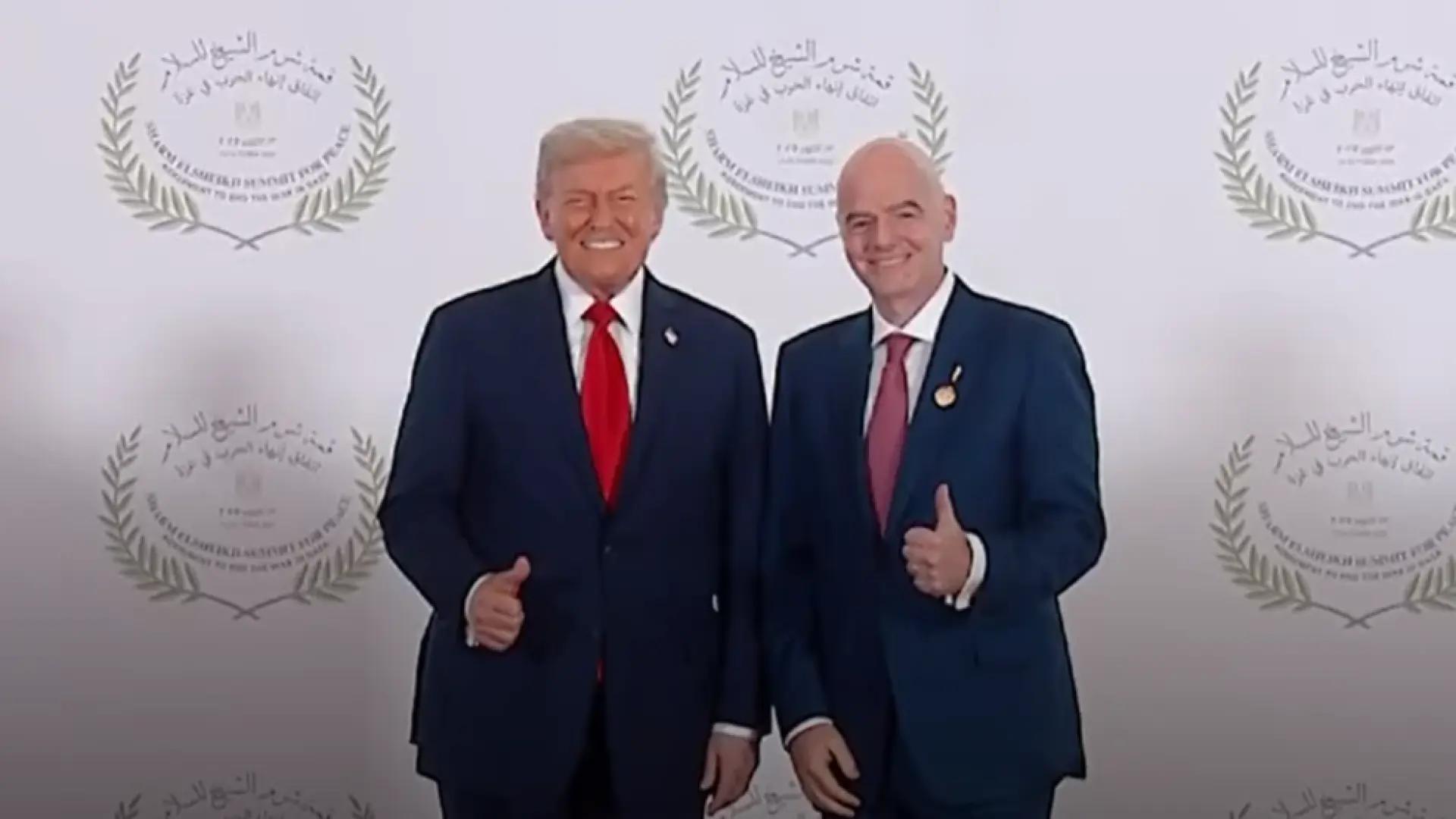 Gianni Infantino, jefazo de la FIFA, invitado sorpresa de Donald Trump en la cumbre sobre el acuerdo de paz en Gaza