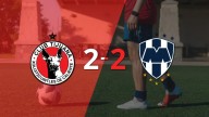 Liga MX: CF Monterrey empató 2-2 ante Tijuana con doblete de Germán Berterame