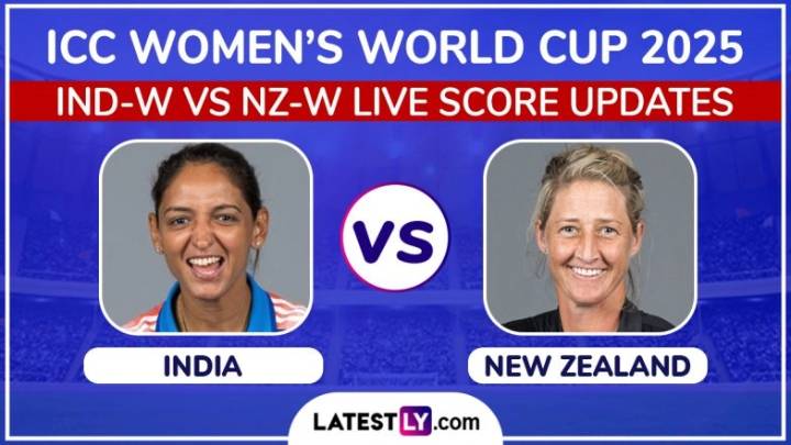 Cricket IND-W 40/0 in 10 Overs | India vs New Zealand Live Score Updates of ICC Women’s World Cup 2025: Smriti Mandhana, Pratika Rawal Get Off to Controlled Start