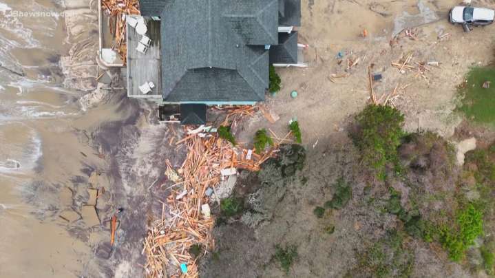 Cleanup begins on the OBX after eight houses collapse into the ocean