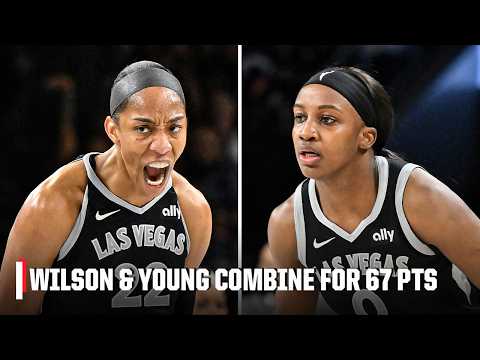 A’ja Wilson & Jackie Young combine for 67 PTS vs. Fever to lead Aces to the Finals 🙌