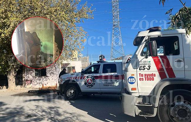 Cortocircuito desata incendio en vivienda de la colonia Analco II, en Ramos Arizpe