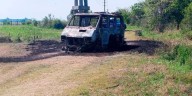 Macabro hallazgo en Santa Fe: encontraron restos óseos dentro de una camioneta completamente incendiada