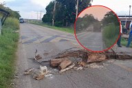 Tensión en Hopelchén: Pobladores bloquean carretera en Pueblo Nuevo y trailero derriba barricada