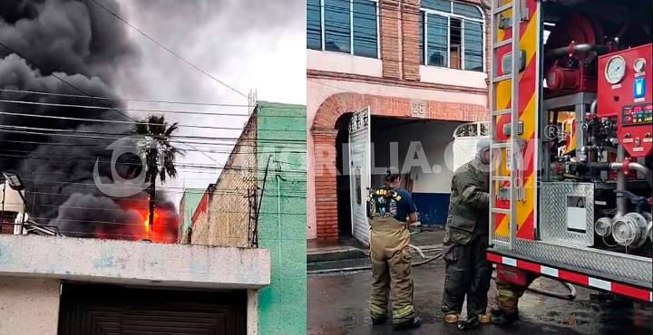 Caída de rayo en palmera provoca incendio en vivienda de Morelia [VIDEOS]