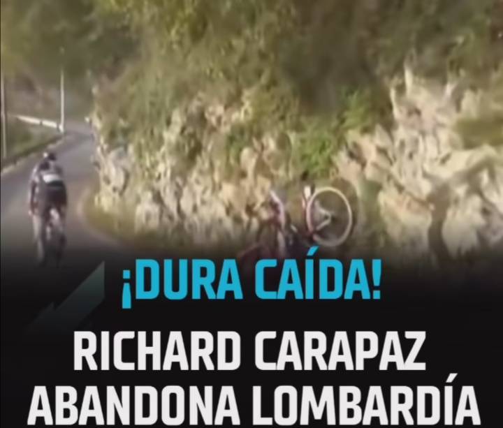 «Richard Carapaz: La ‘Locomotora del Carchi’ Supera una Aparatosa Caída en Il Lombardia»