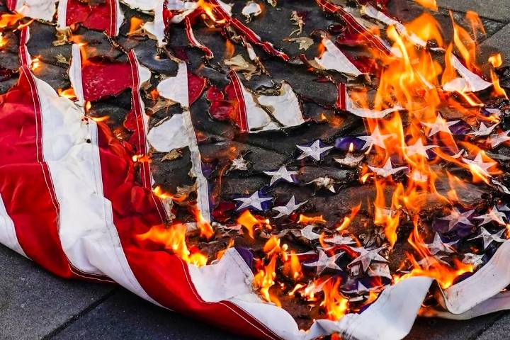 Trump advises that anyone burning American flag will be imprisoned for a year