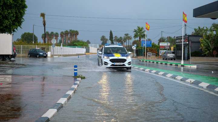 Alerta roja por lluvias en Alicante y en la Región de Murcia