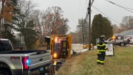 Truck rollover closes Route 81 in Killingworth