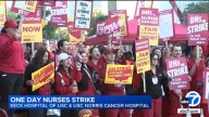 More than 1,400 nurses go on strike at USC's Keck Hospital and Norris Comprehensive Cancer Center