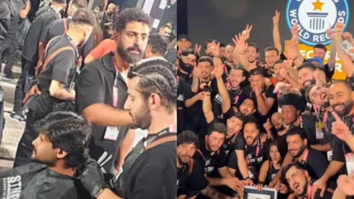 Record in Dubai: 48 barbers complete 190 trims in just one hour