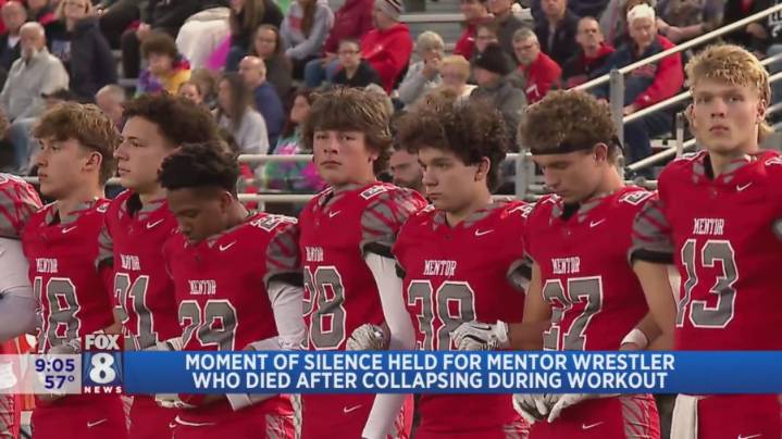 Moment of silence held for Mentor High School wrestler who passed away
