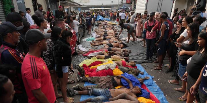 Operaciones policiales contra delincuentes y masacres de bandas criminales en Río de Janeiro: 132 muertos