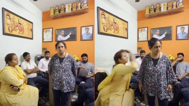 MNS office-bearer slaps woman over Marathi language dispute, video sparks outrage