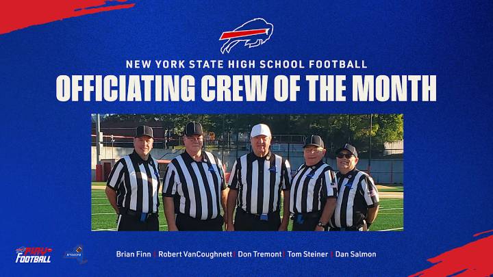 Buffalo Bills Recognize Watertown Chapter as High School Football Officiating Crew of the Month