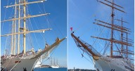 Dos grandes veleros de lujo se reúnen en Palma